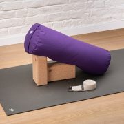 Kurma Yoga restorative set moonrise with strap and cork blocks