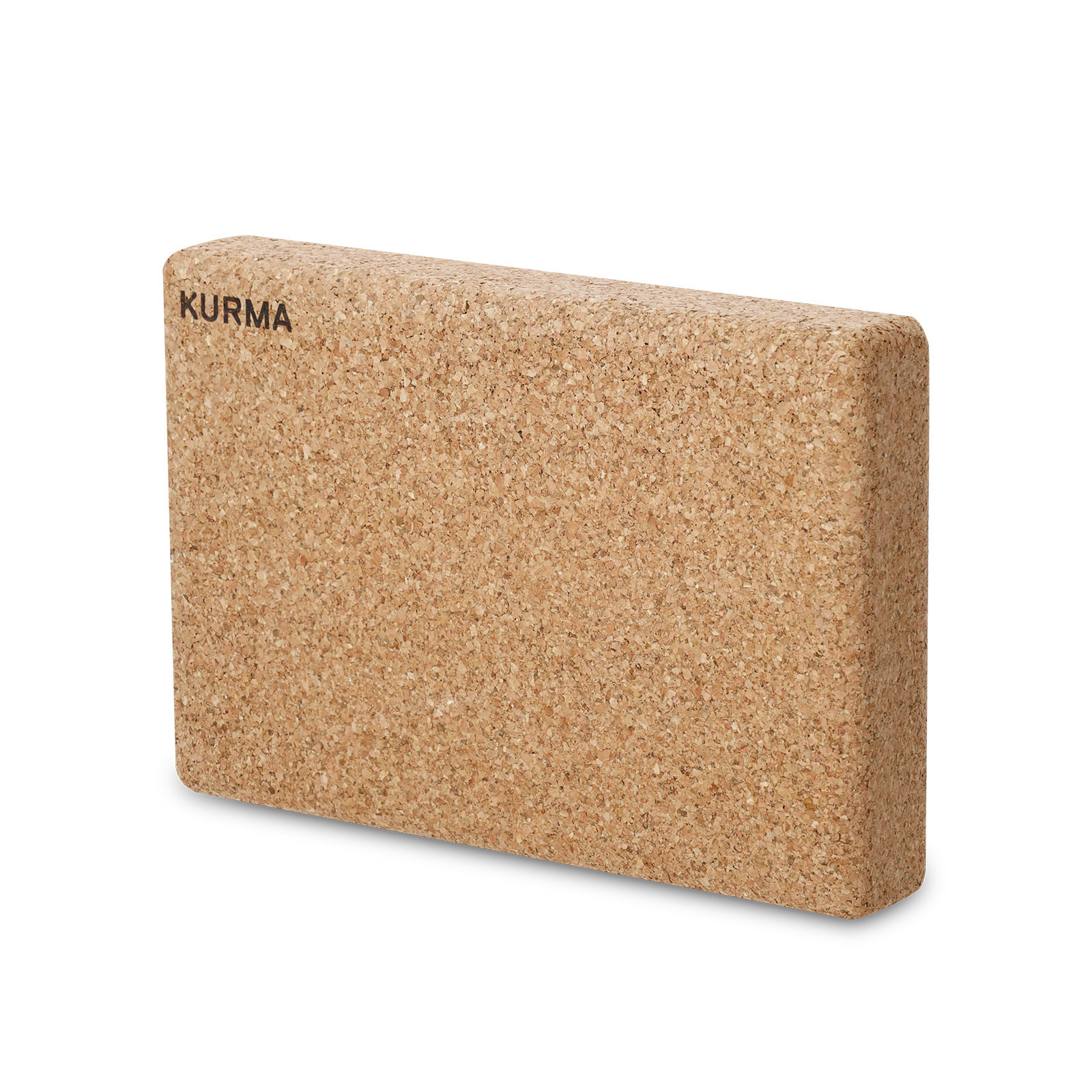 Kurma_yoga_cork-plank_standing_new logo Kurma flat cork block, for help during sitting postures and shoulder stand