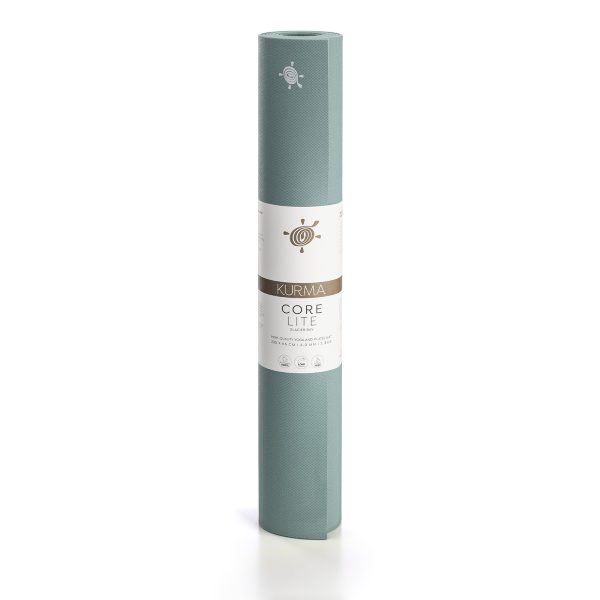kurma yoga mat core lite glacier bay 200cm upright