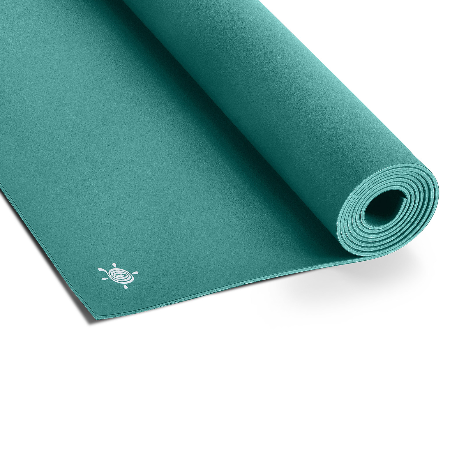 kurma_yoga_mat_geco-lite_lagoon_rolled_logo_bottom-surface