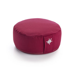Kurma yoga round cushion burgundy