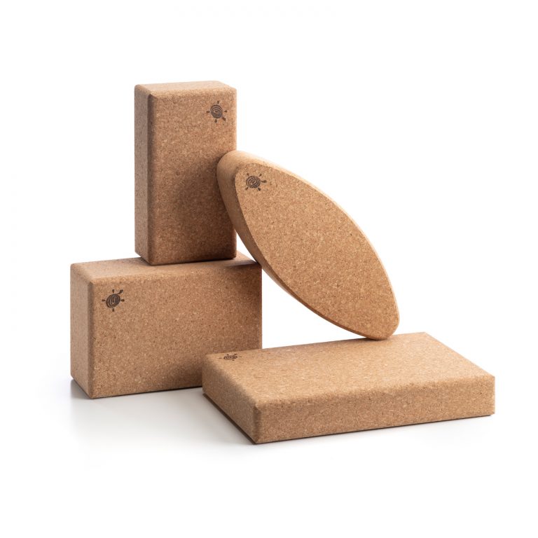 Jevalma Cork Yoga Blocks Set of 2 Natural Cork Pair of Bricks for Yoga or Pilates Perfect for Holding Poses Improving Flexibility and Wellbeing 