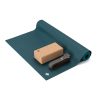 Kurma Core Lite Yoga mat Twilight met anthracite yogariem en kurkenblok