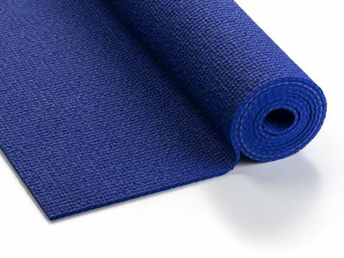 kurma yoga mat extra spectrum blue rolled