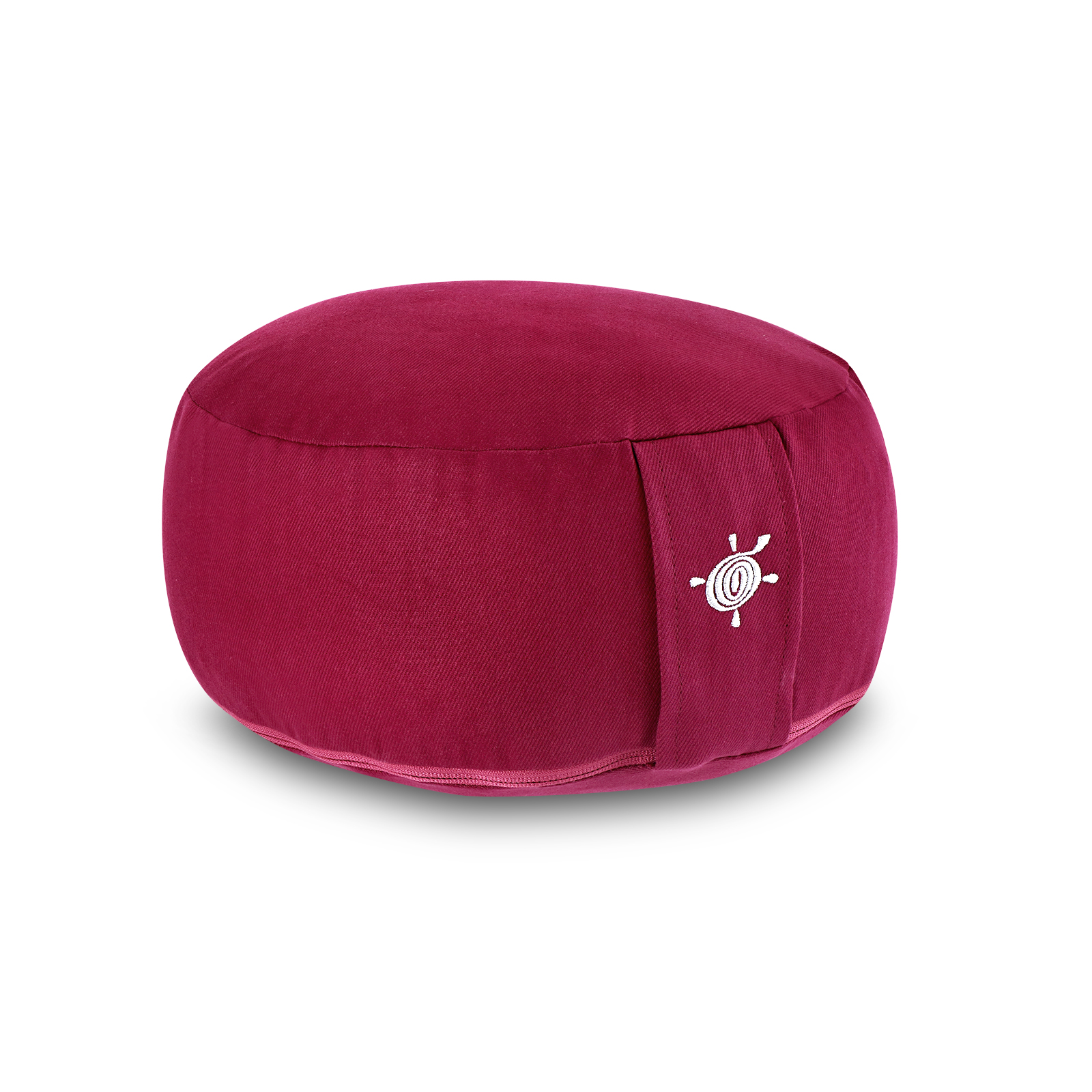 Kurma Yoga round meditation cushion burgundy