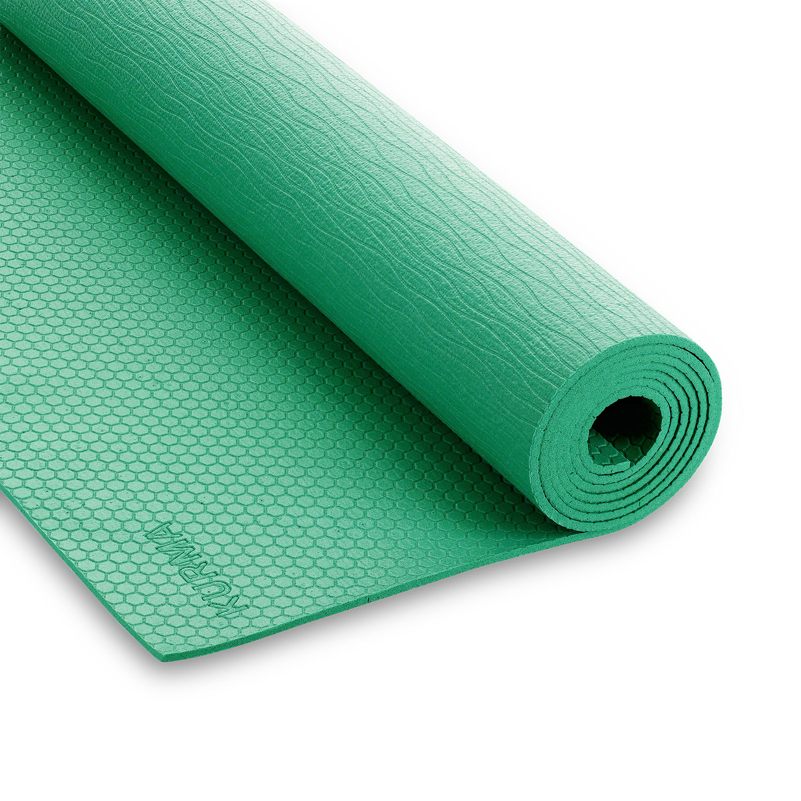 kurma_yoga_mat_shift_verde_rolled_bottom surface