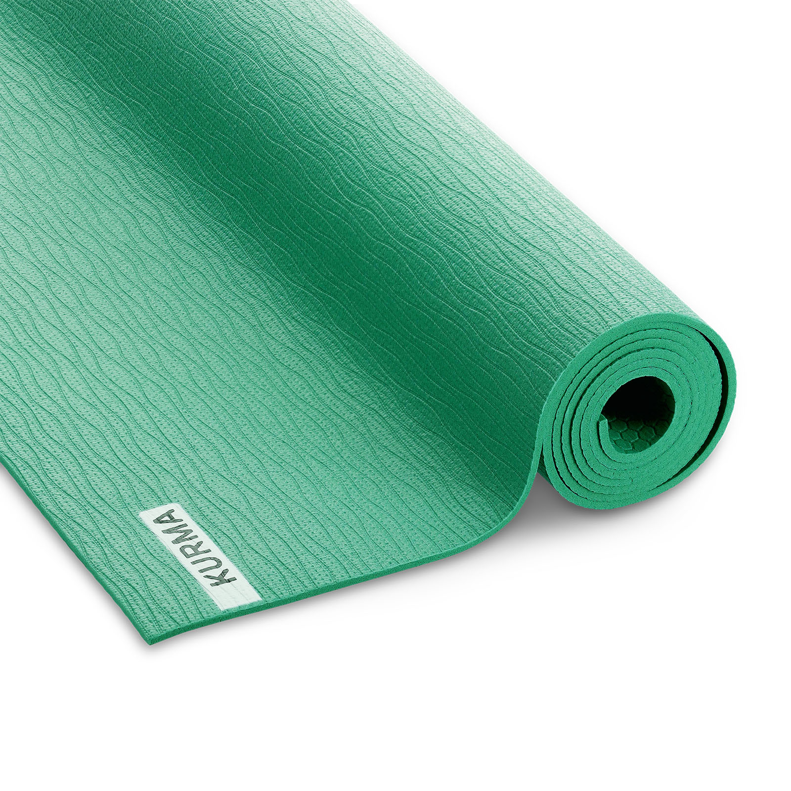 kurma_yoga_mat_shift_verde_rolled_top surface